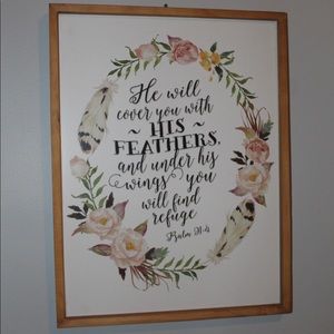 Psalm 91:4 Wall Decor